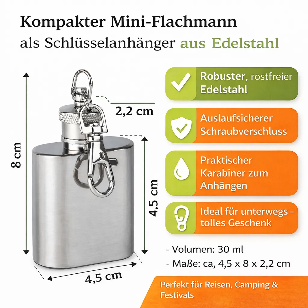Munkees Kippis Heupfles 30ml RVS met Trechter