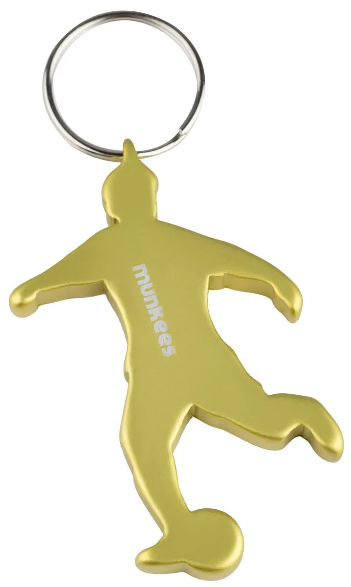 munkees Voetbal sleutelhanger flessenopener aluminium