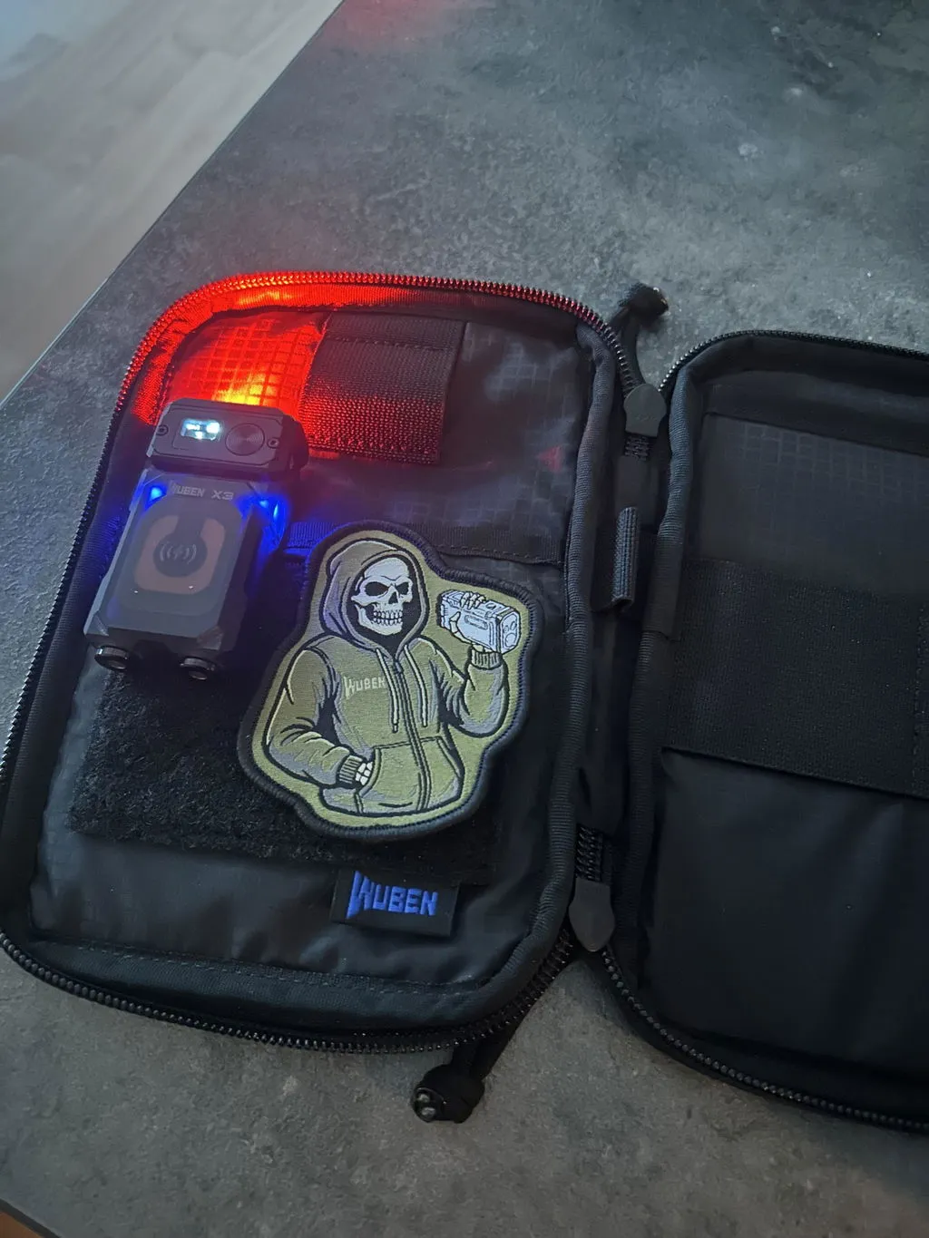 Wuben EDC pocket pouch etui zwart voor zaklamp