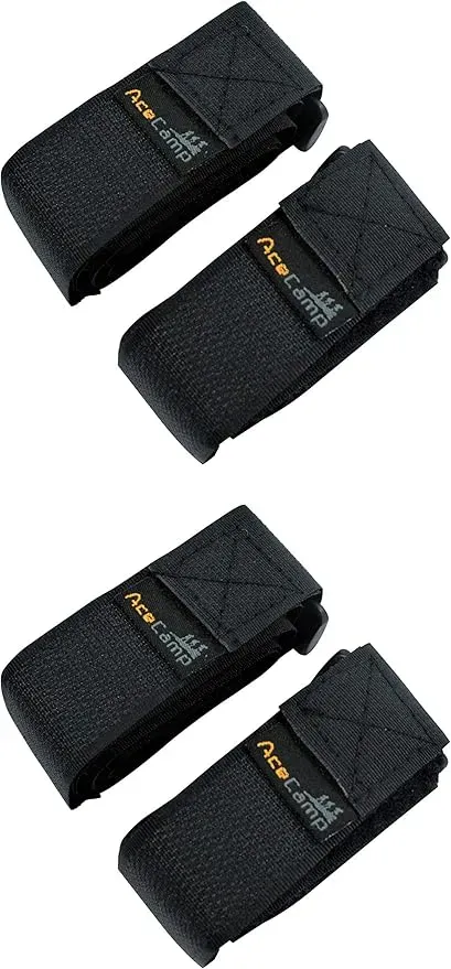 AceCamp klittenband packriem 90 cm zwart 2 stuks