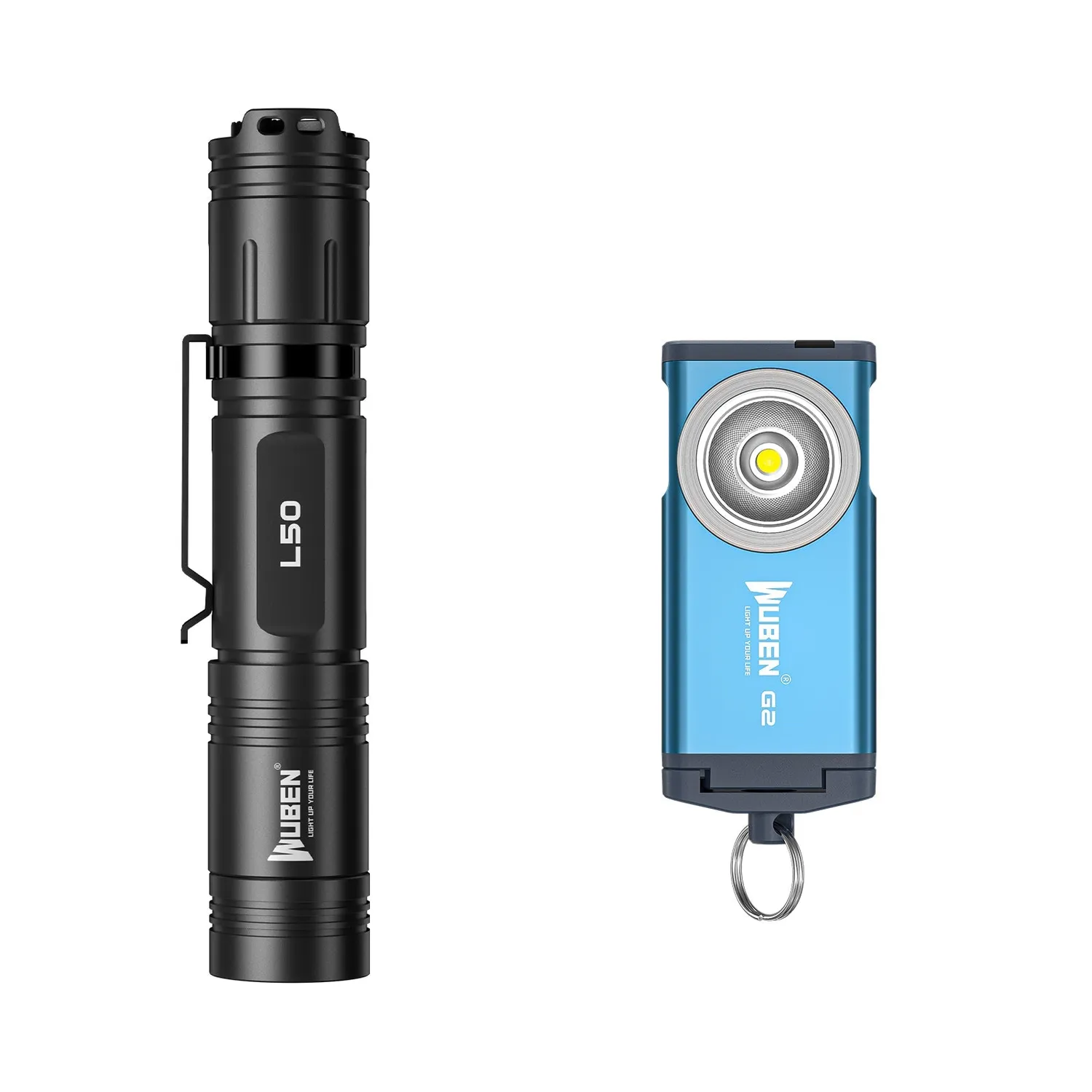 Wuben L50+E7 bundel zaklamp zwart 6500K