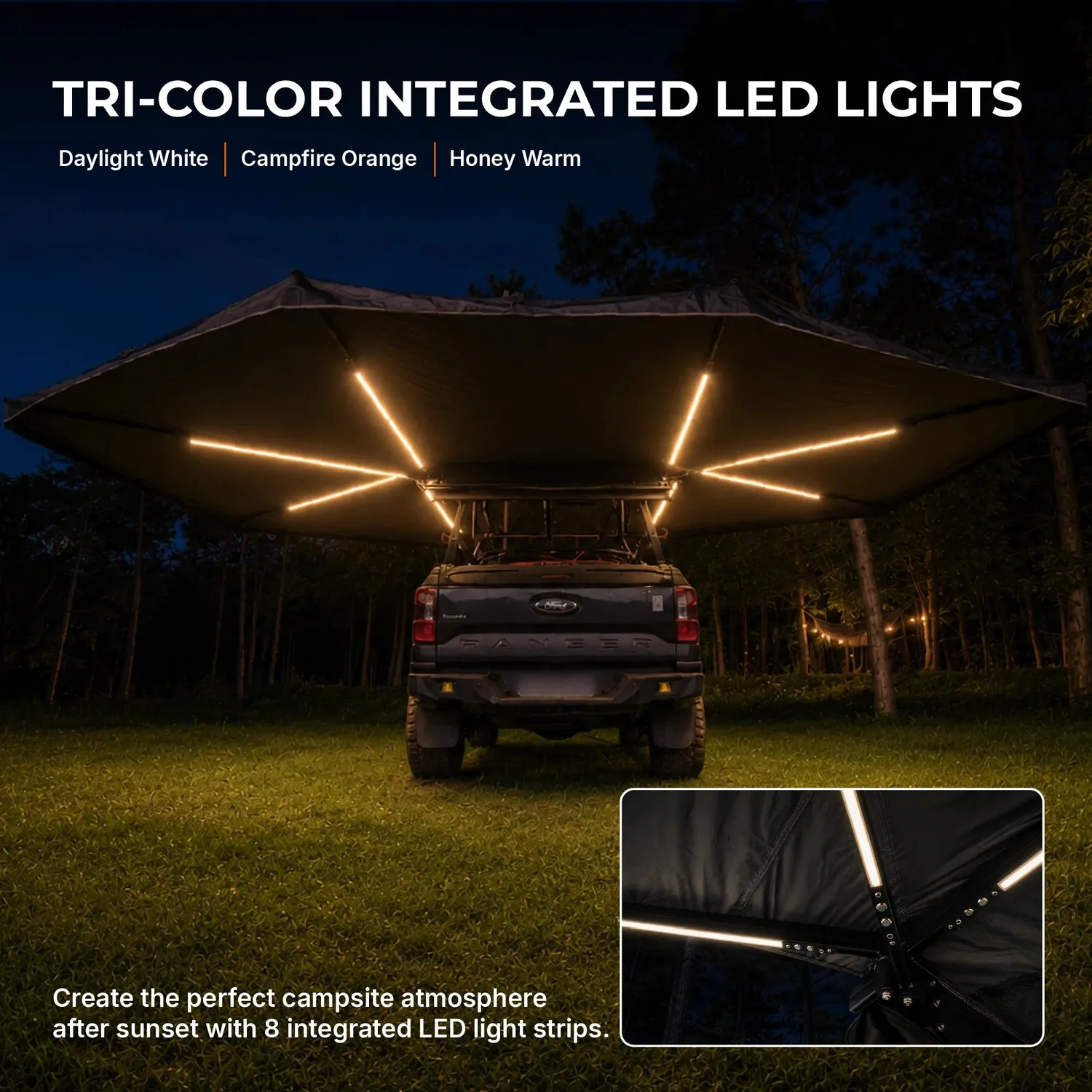 Naturnest 360 luifel 13,8 m2 met led verlichting