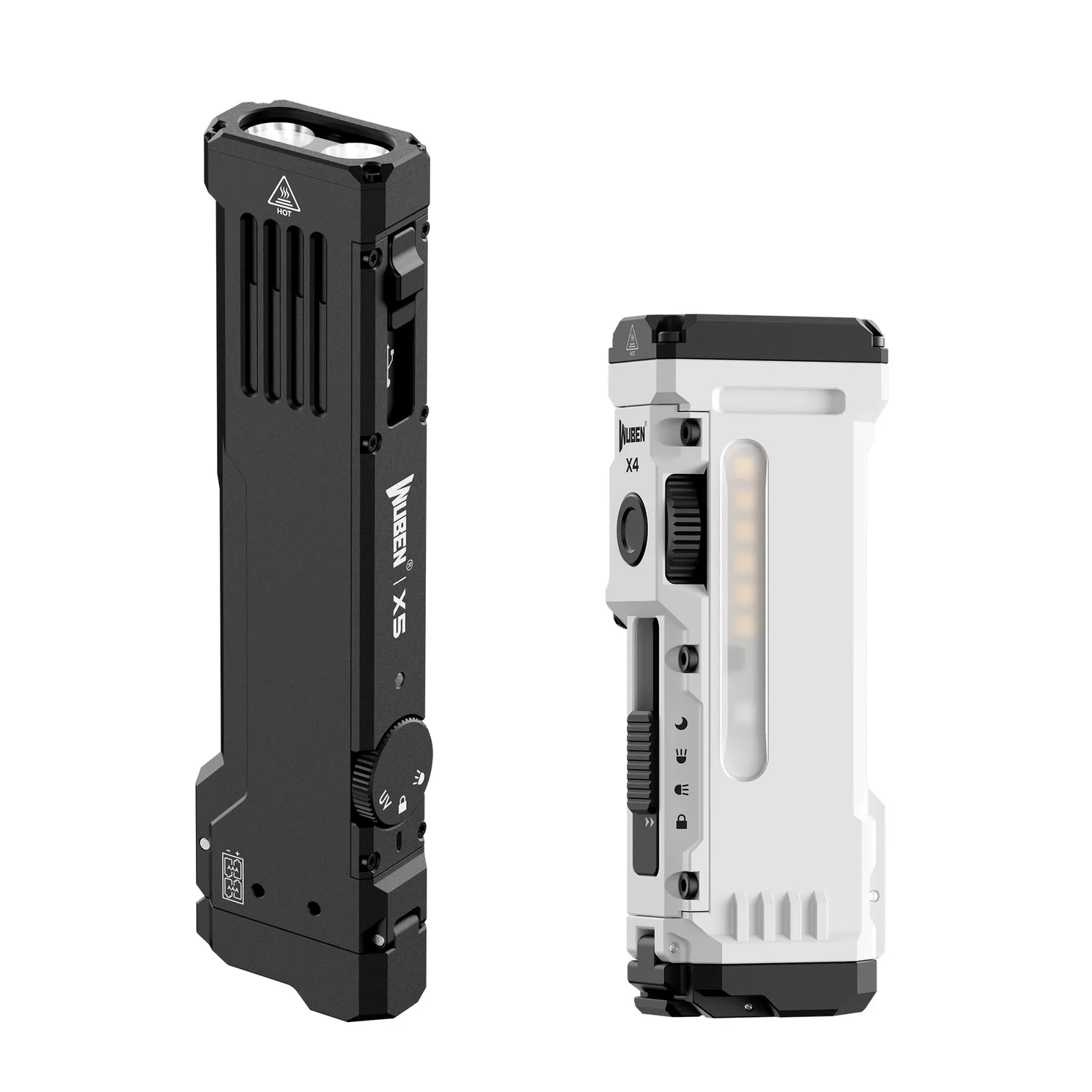 Wuben X5 Black + X4 Black zaklampen bundel zwart