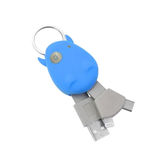 Munkees Hippo USB-C Laadkabel Sleutelhanger