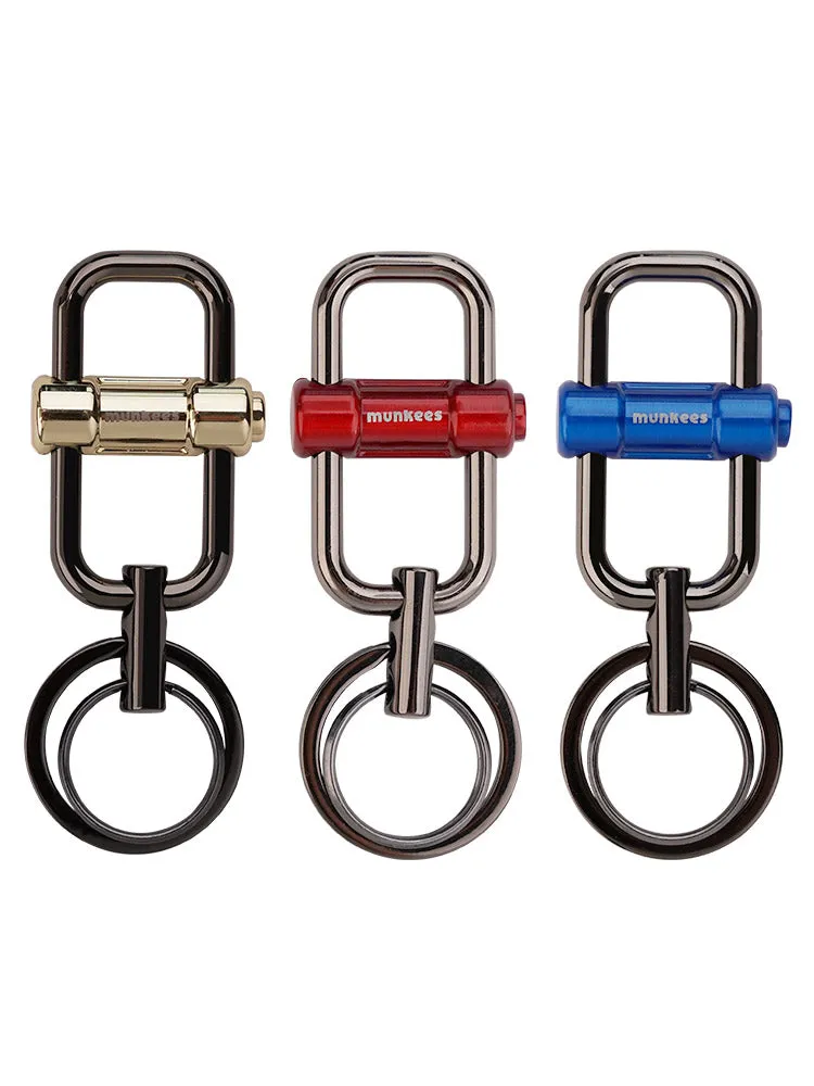 munkees Lock karabiner met schroefsluiting aluminium zilver