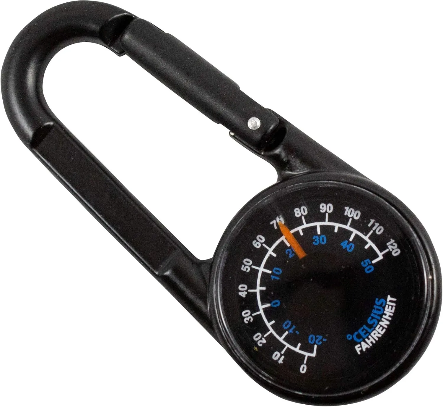 Munkees Kompas Karabijn Thermometer Zwart