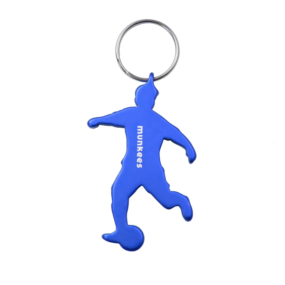 munkees Voetbal sleutelhanger flessenopener aluminium