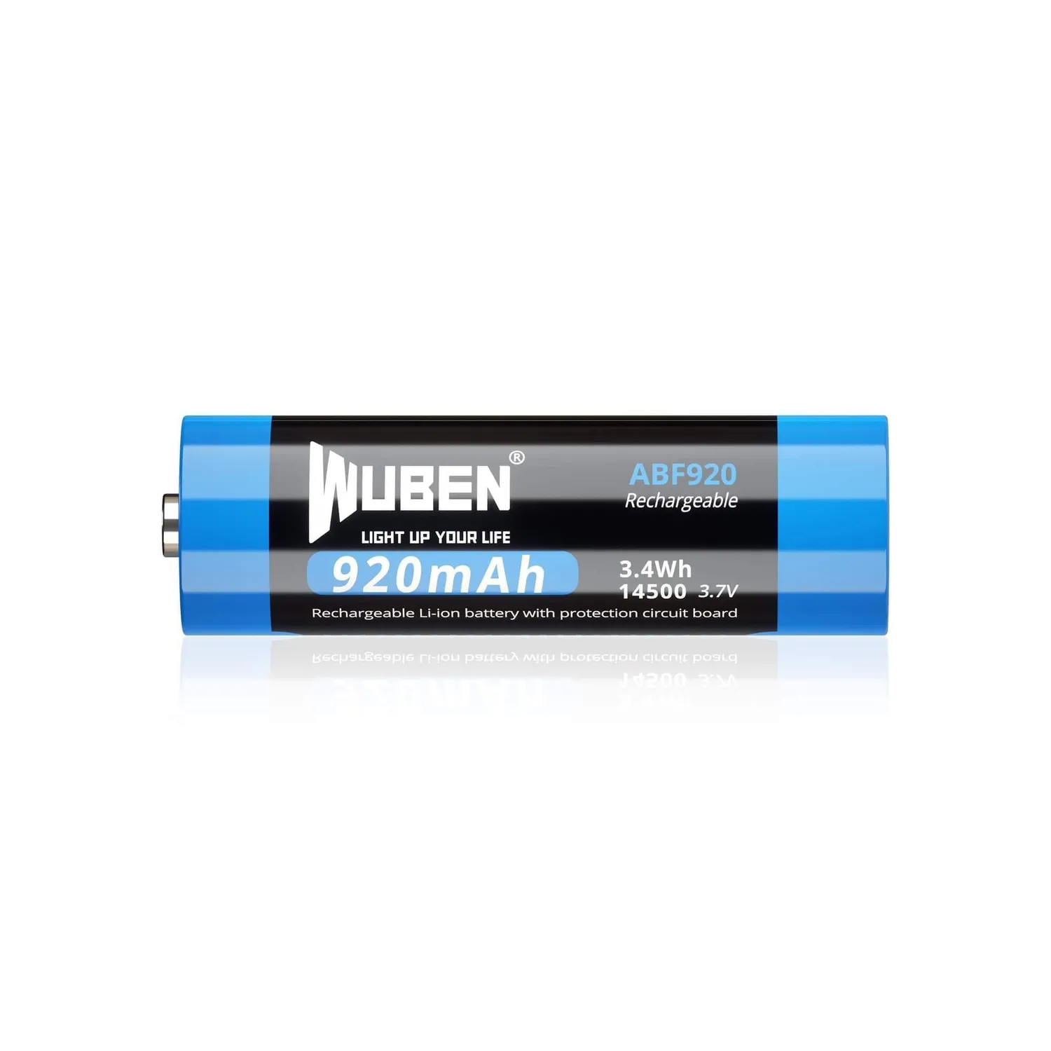 Wuben 14500 batterij 920mAh 2 stuks zonder USB