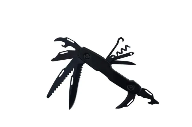 Munkees Black Line zakmes compact zwart mat