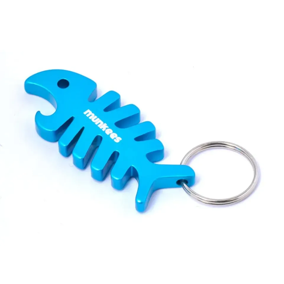 Munkees Vis Sleutelhanger met Flessenopener Rood