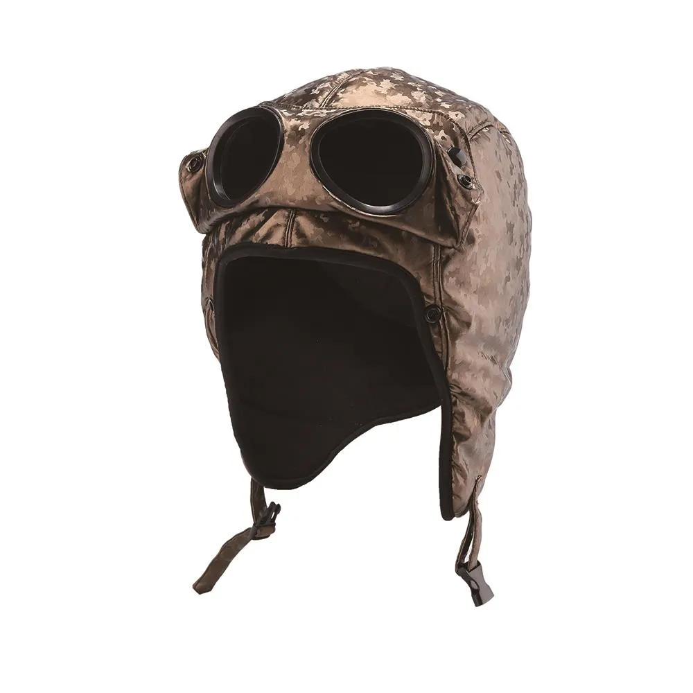 Action Fox Goggle skimuts met bril fleece zwart 58 cm