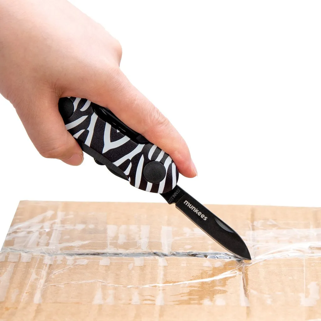 Munkees Zebra zakmes 15 functies multitool RVS