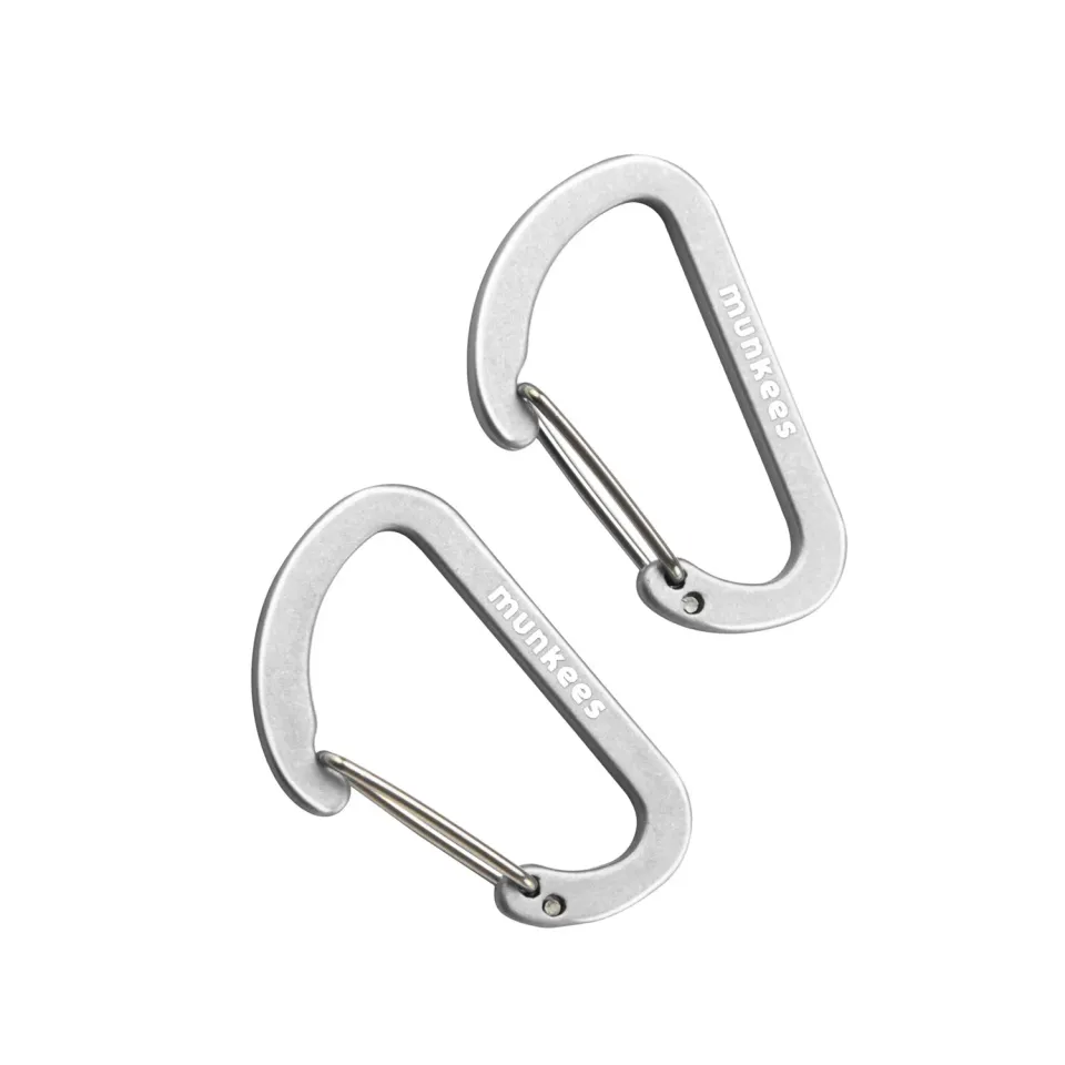 Munkees Karabijn Plat 40 mm 2-pack Aluminium