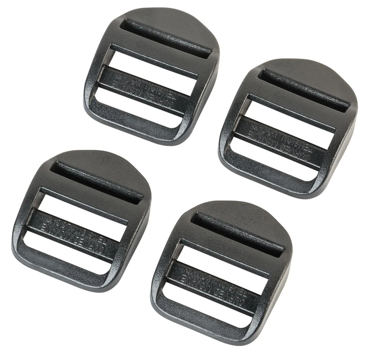 AceCamp Ladderlock gespen zwart 20 mm 2 stuks