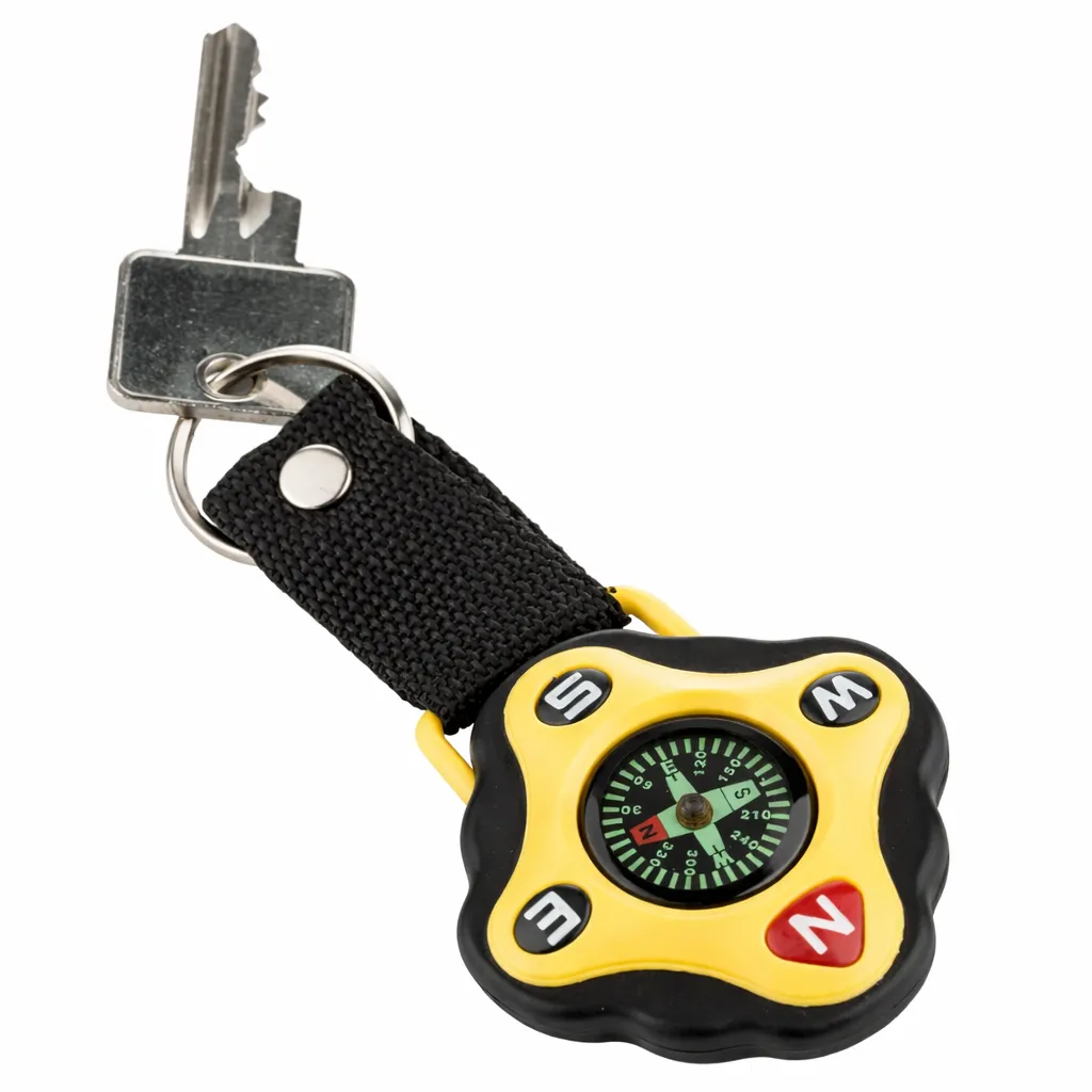 Munkees Kompas Sleutelhanger 3155 Zwart-Geel