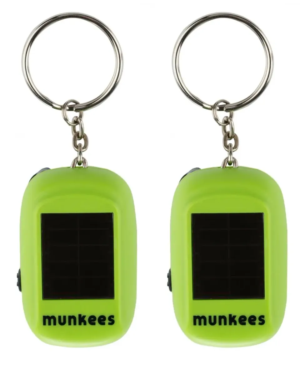 Munkees Mini Solar Dynamo Zaklamp LED 2-pack