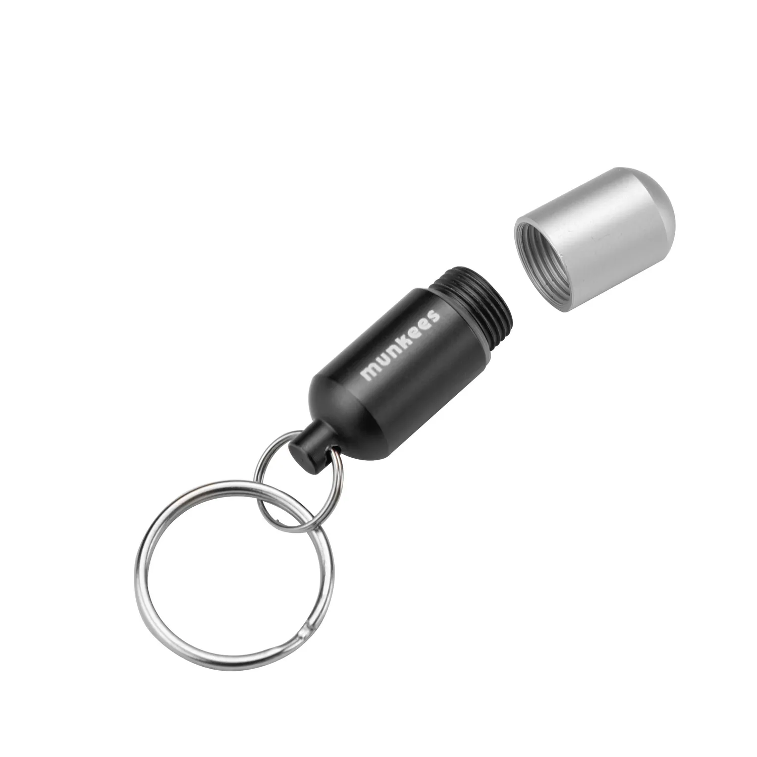 munkees waterdichte capsule S aluminium sleutelhanger