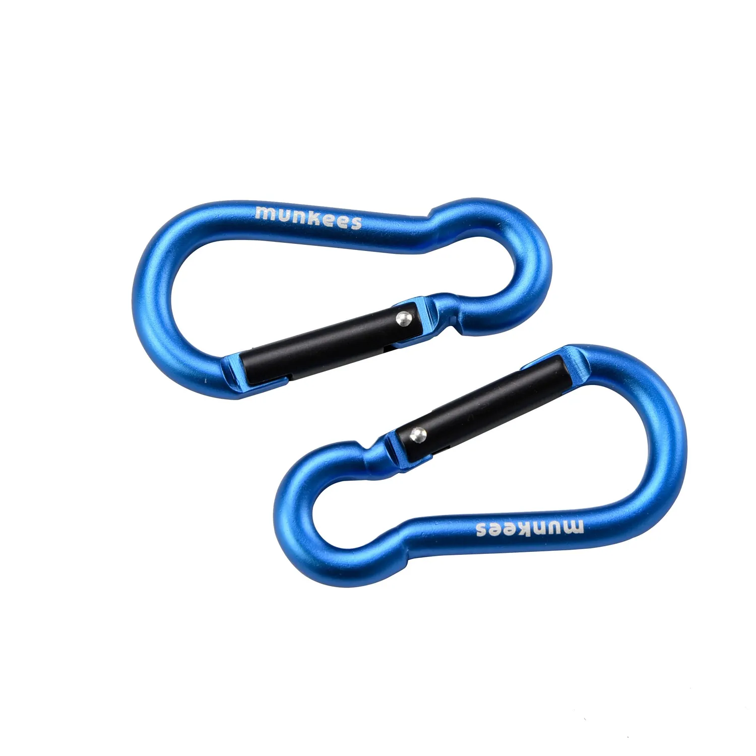 Munkees Karabiner Birnenform 60 mm karabijnhaak 2 stuks aluminium