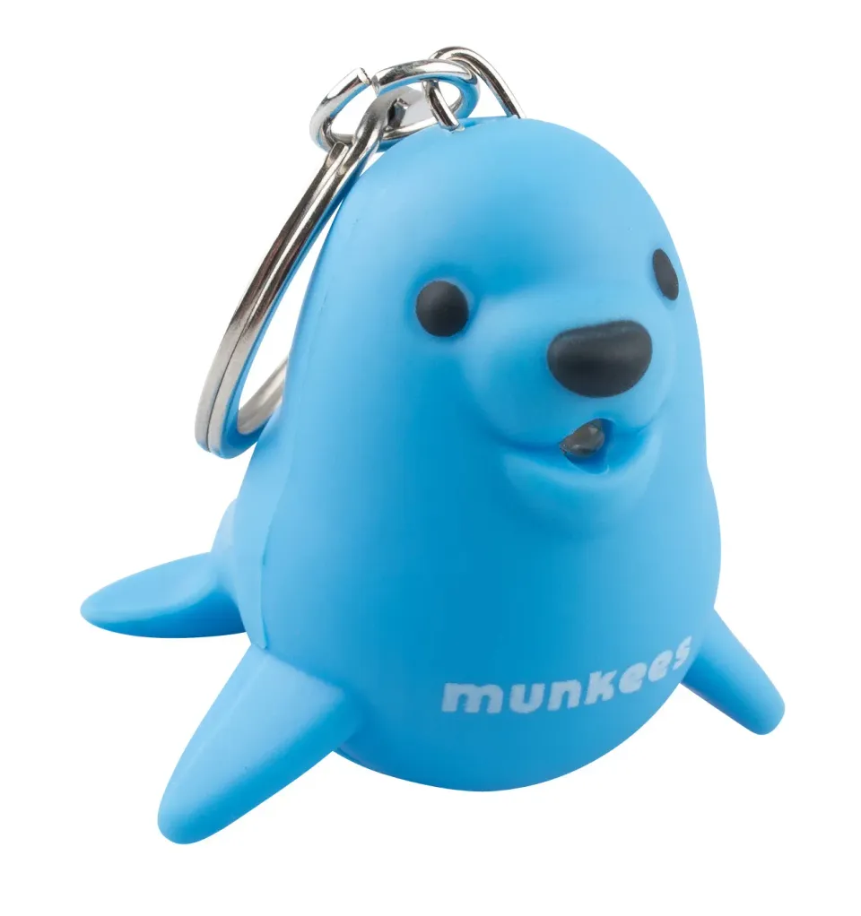 MUNKEES Seelöwe sleutelhanger met LED blauw
