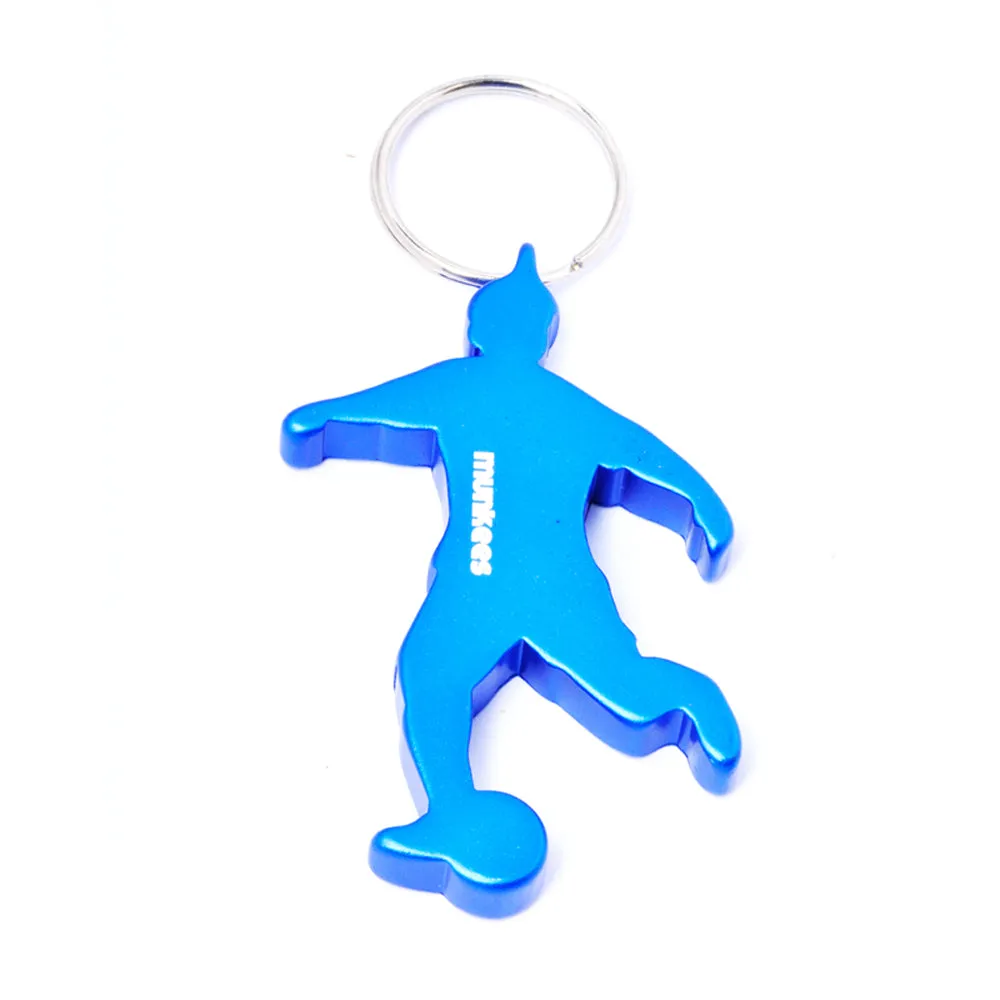 munkees Voetbal sleutelhanger flessenopener aluminium