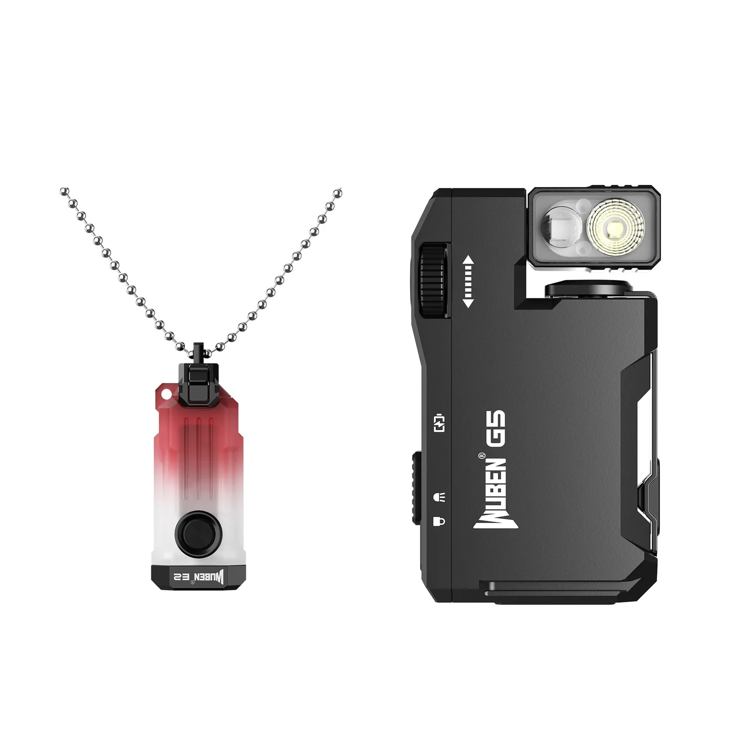 Wuben E2 zaklamp bundel E2 Black Set + G5 Black