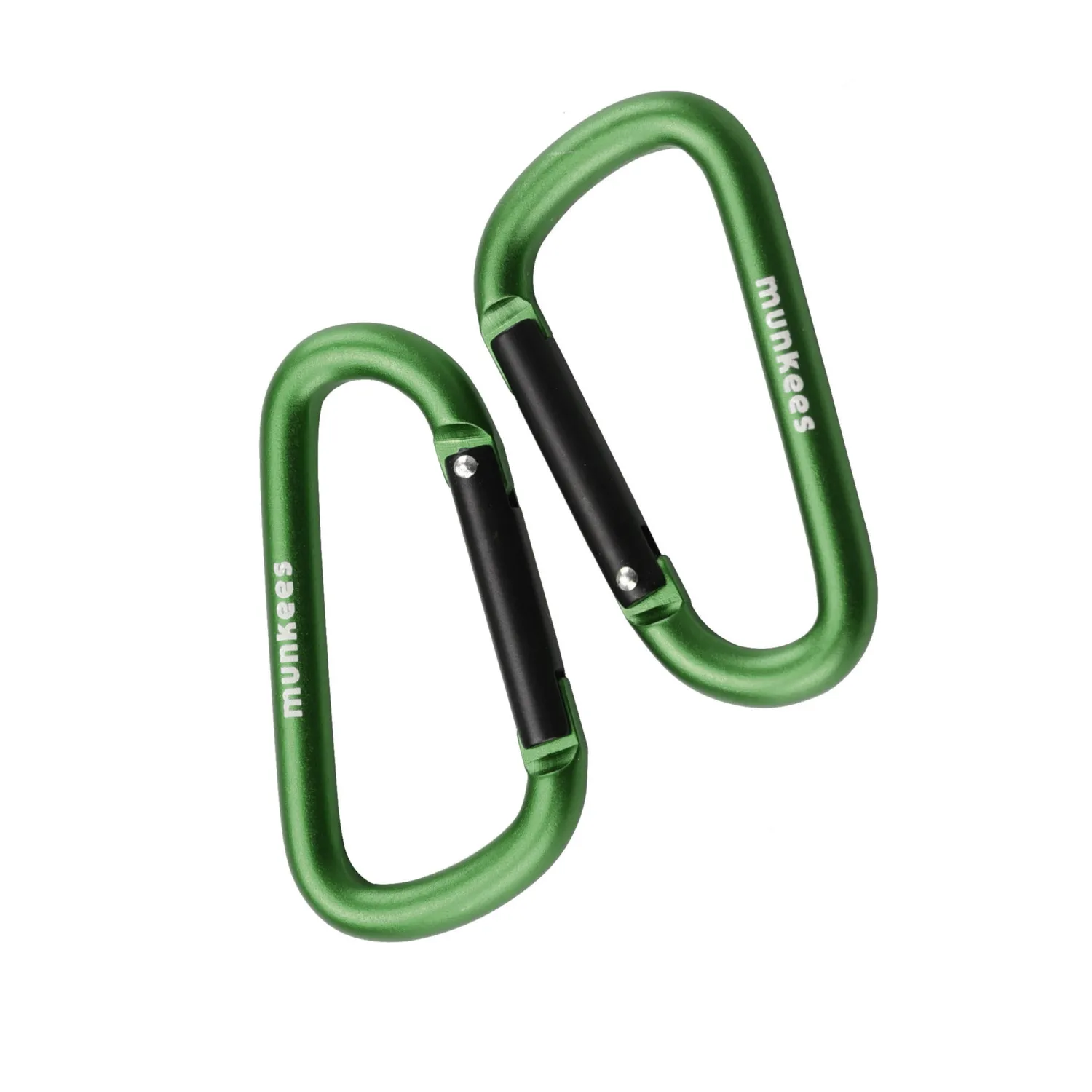 Munkees D-vorm karabijnhaak aluminium 6x60mm 2 stuks