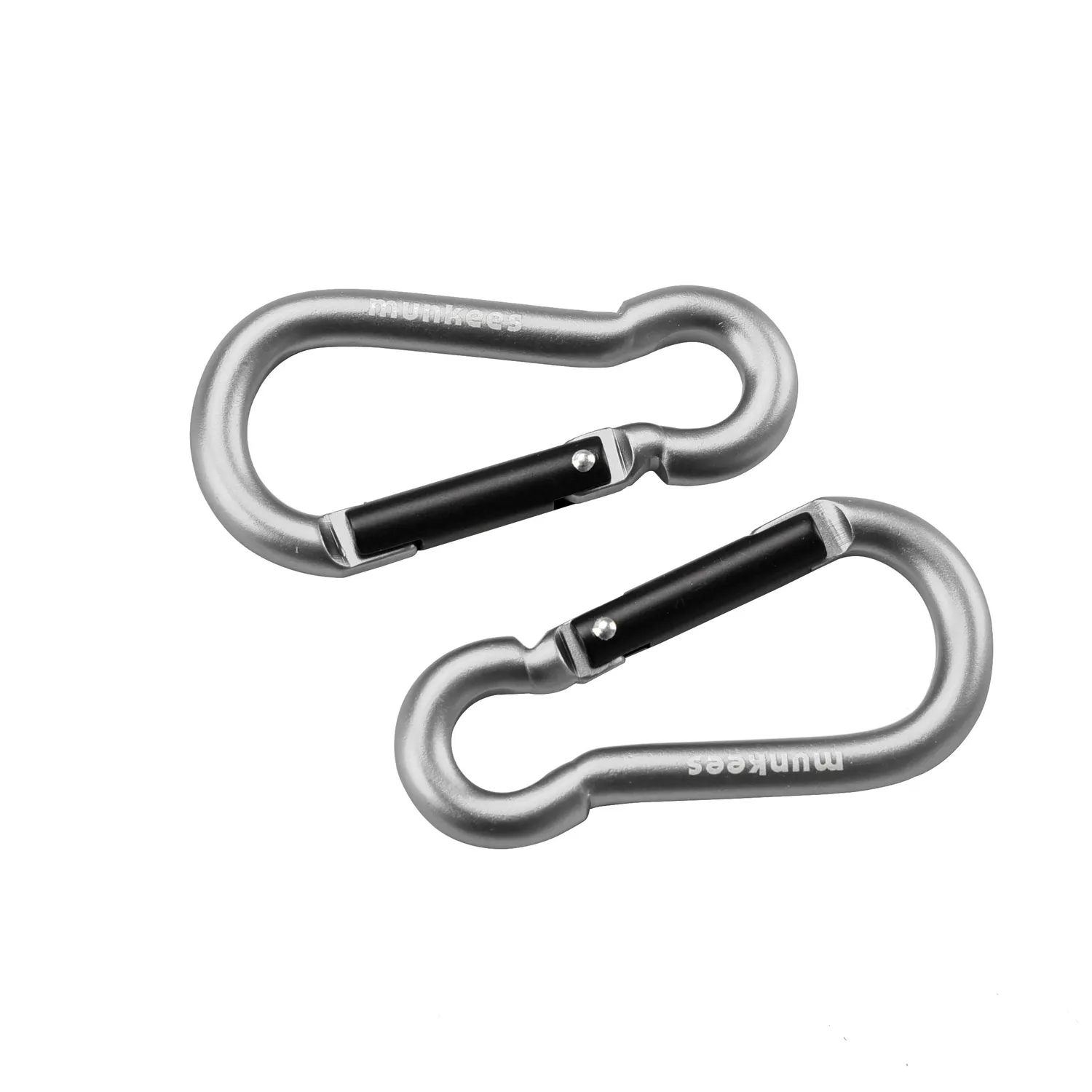 Munkees Karabiner Birnenform 60 mm karabijnhaak 2 stuks aluminium