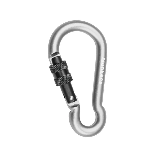 Munkees Peer karabijnhaak met schroefsluiting aluminium