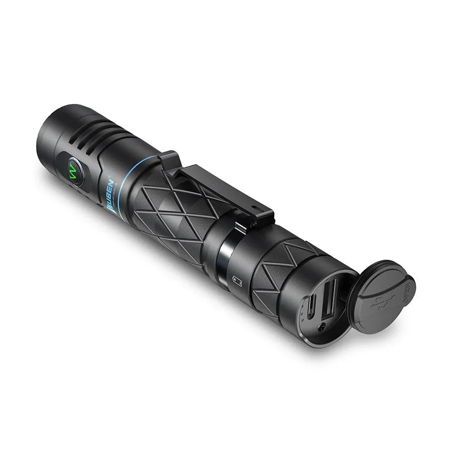 Wuben E12R 1200 Lumen Zaklamp Zwart Powerbank
