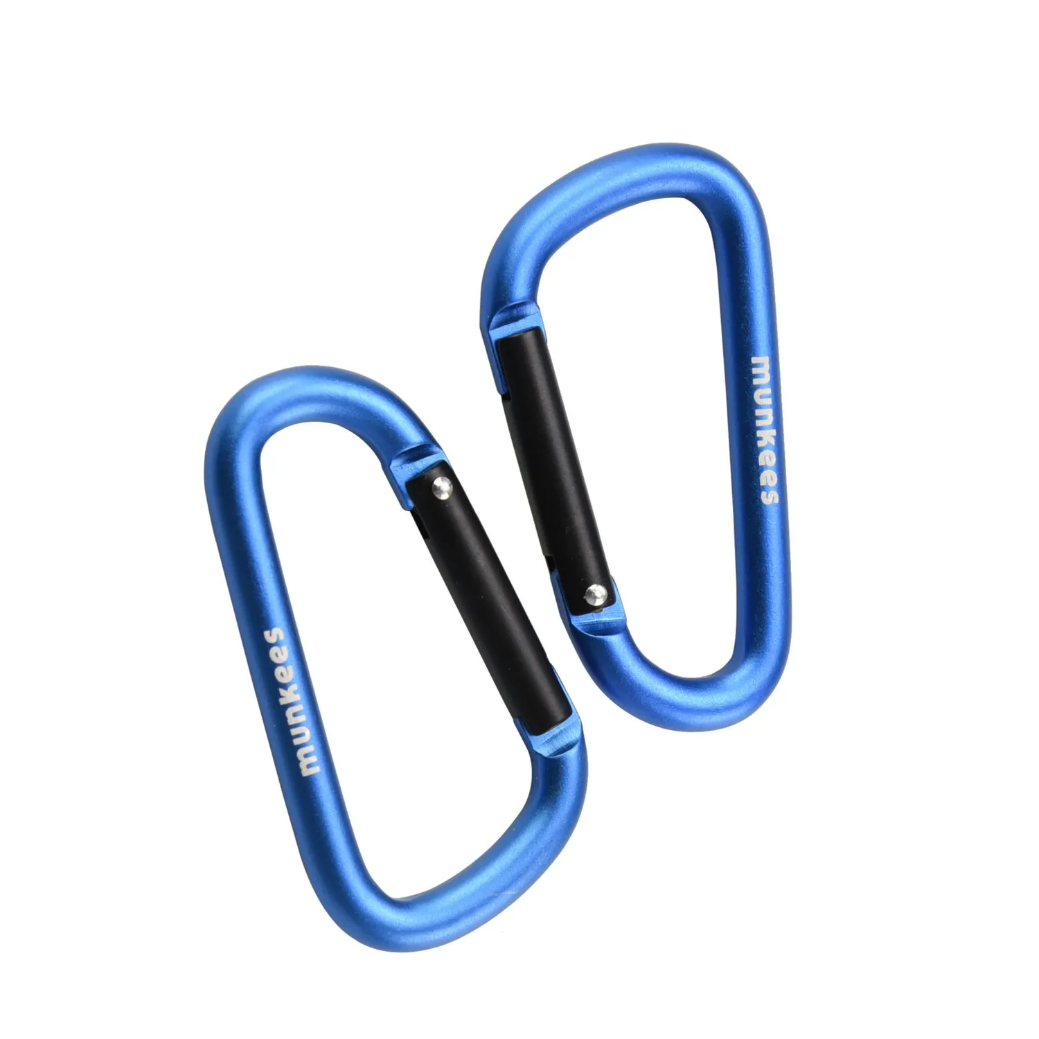 Munkees D-vorm karabijnhaak aluminium 6x60mm 2 stuks