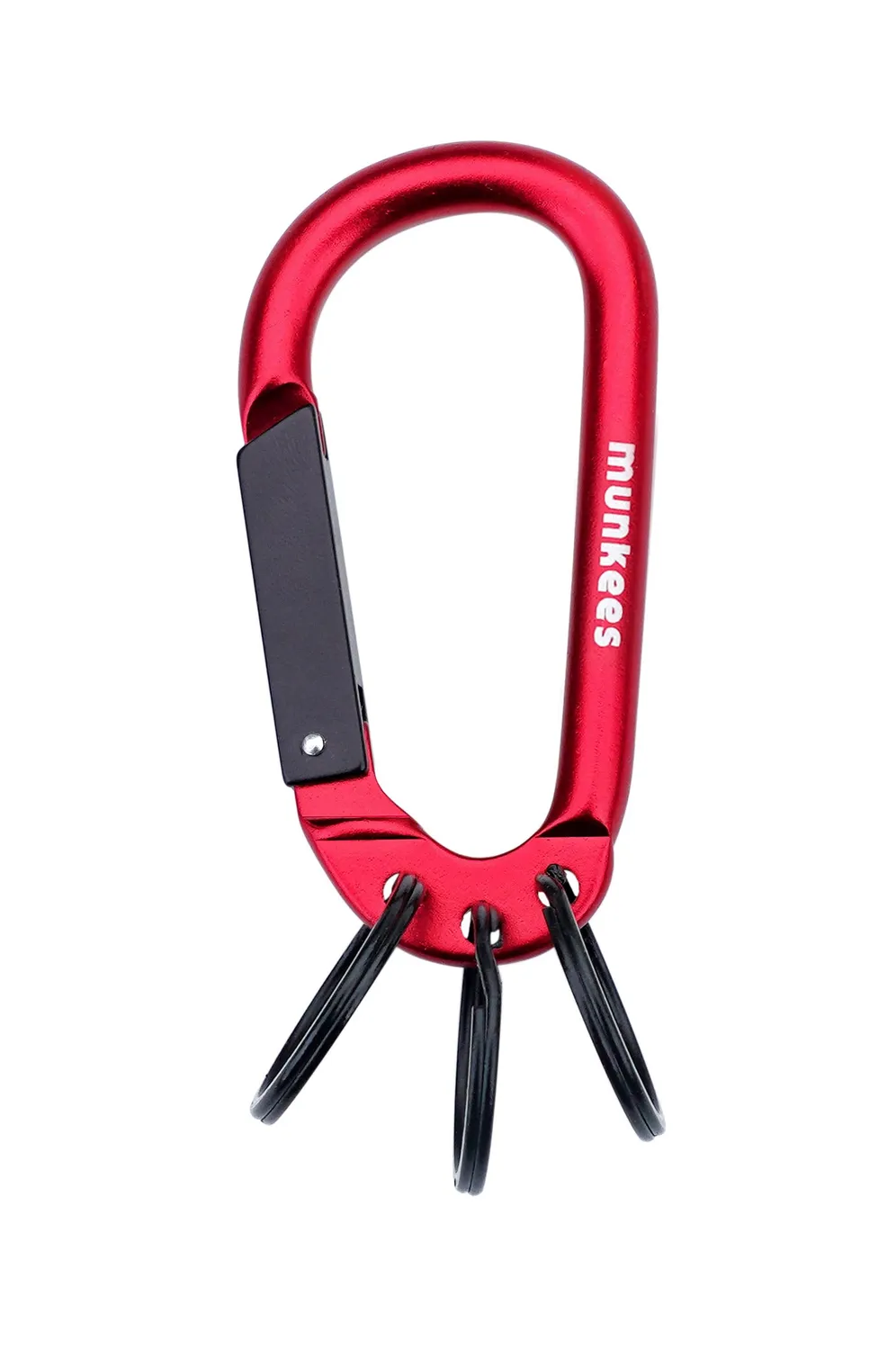 Munkees karabiner sleutelhanger aluminium 3 ringen