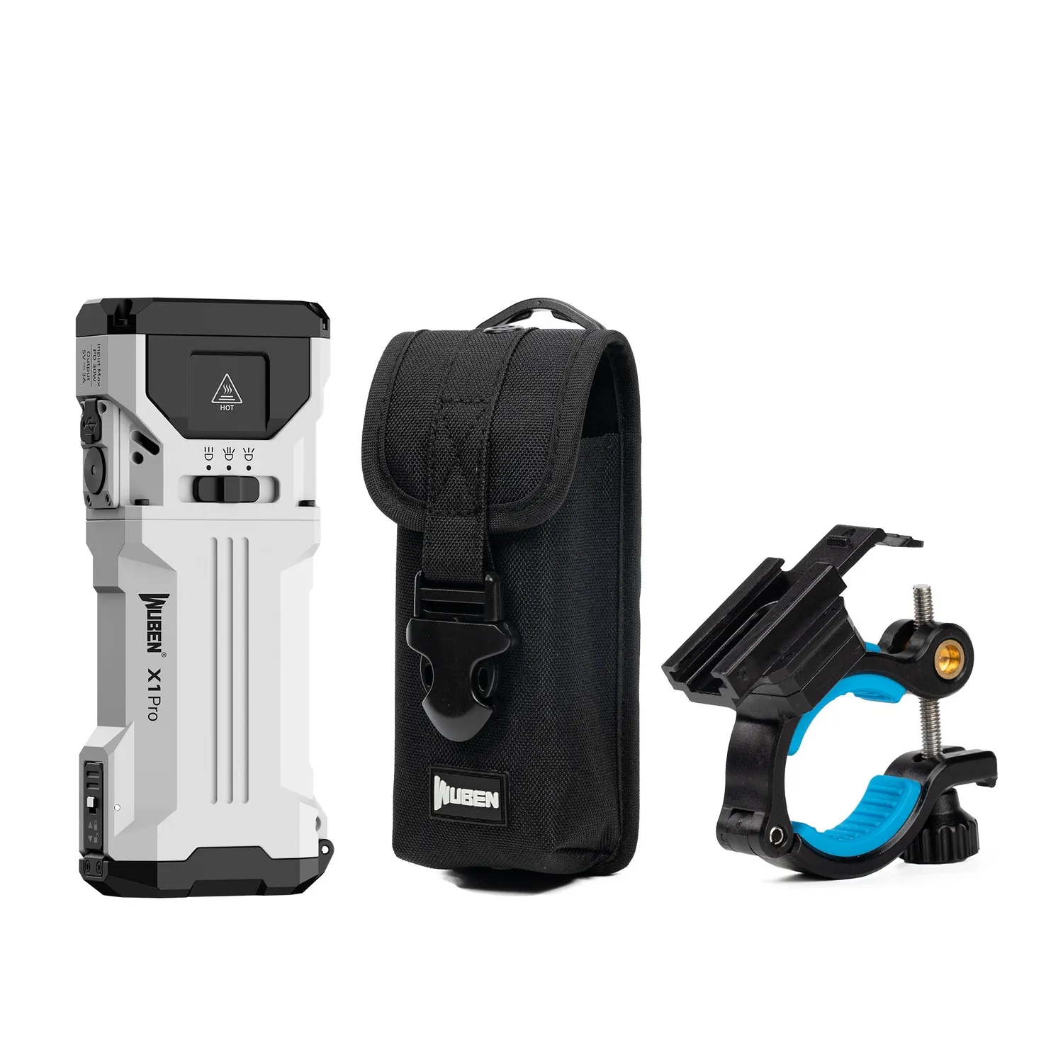 Wuben X1Pro zaklamp bundel zwart met holster mount