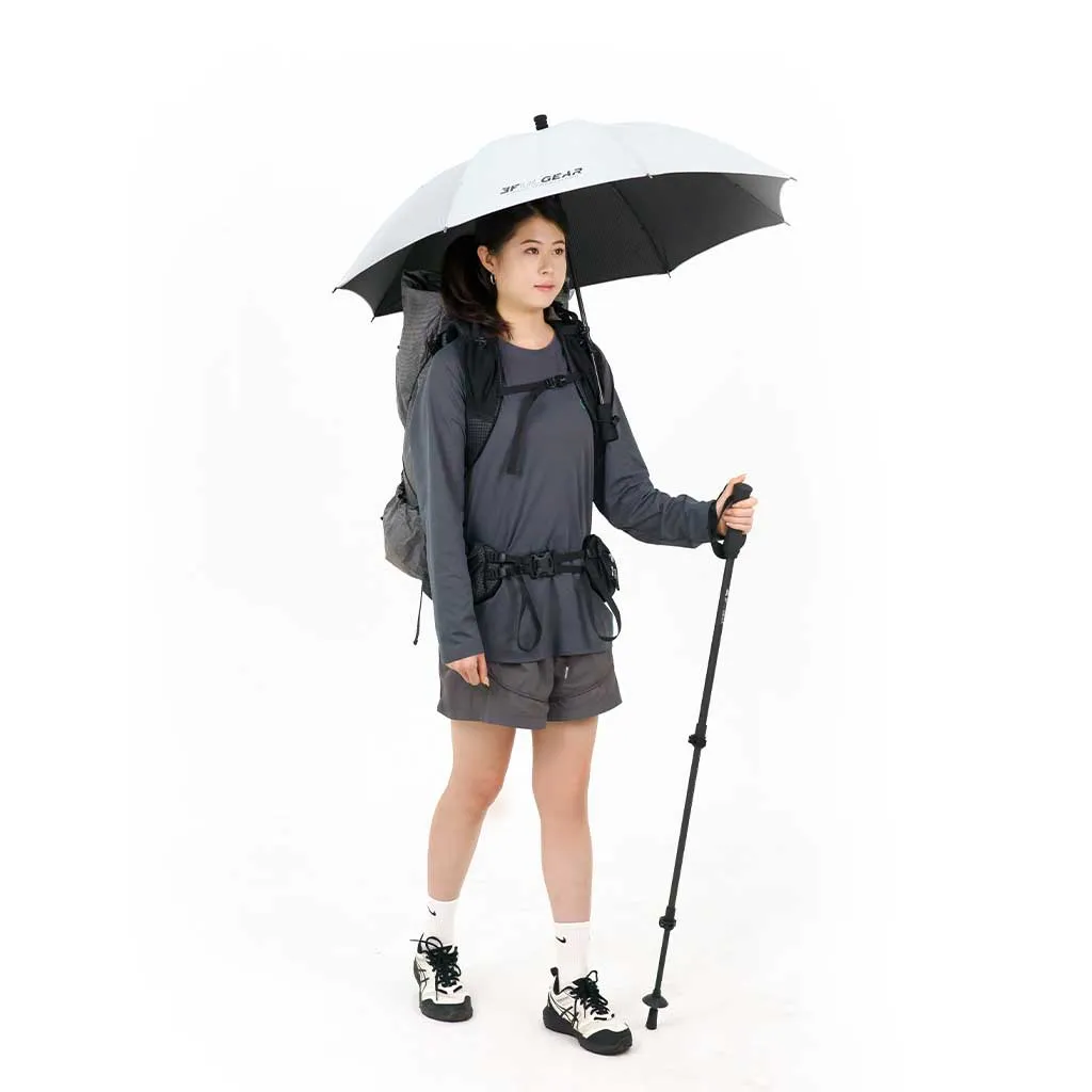 3F UL Gear wandelparaplu 95cm carbon handsfree zilver