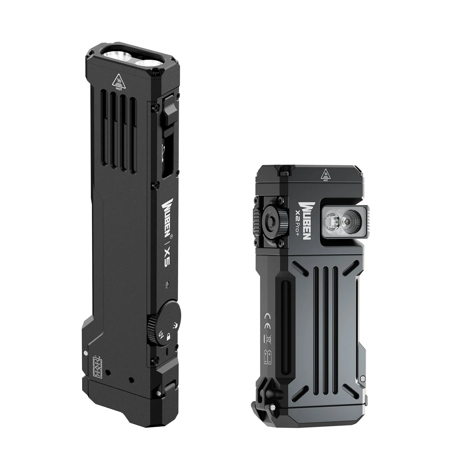 Wuben X5 Black + X4 Black zaklampen bundel zwart