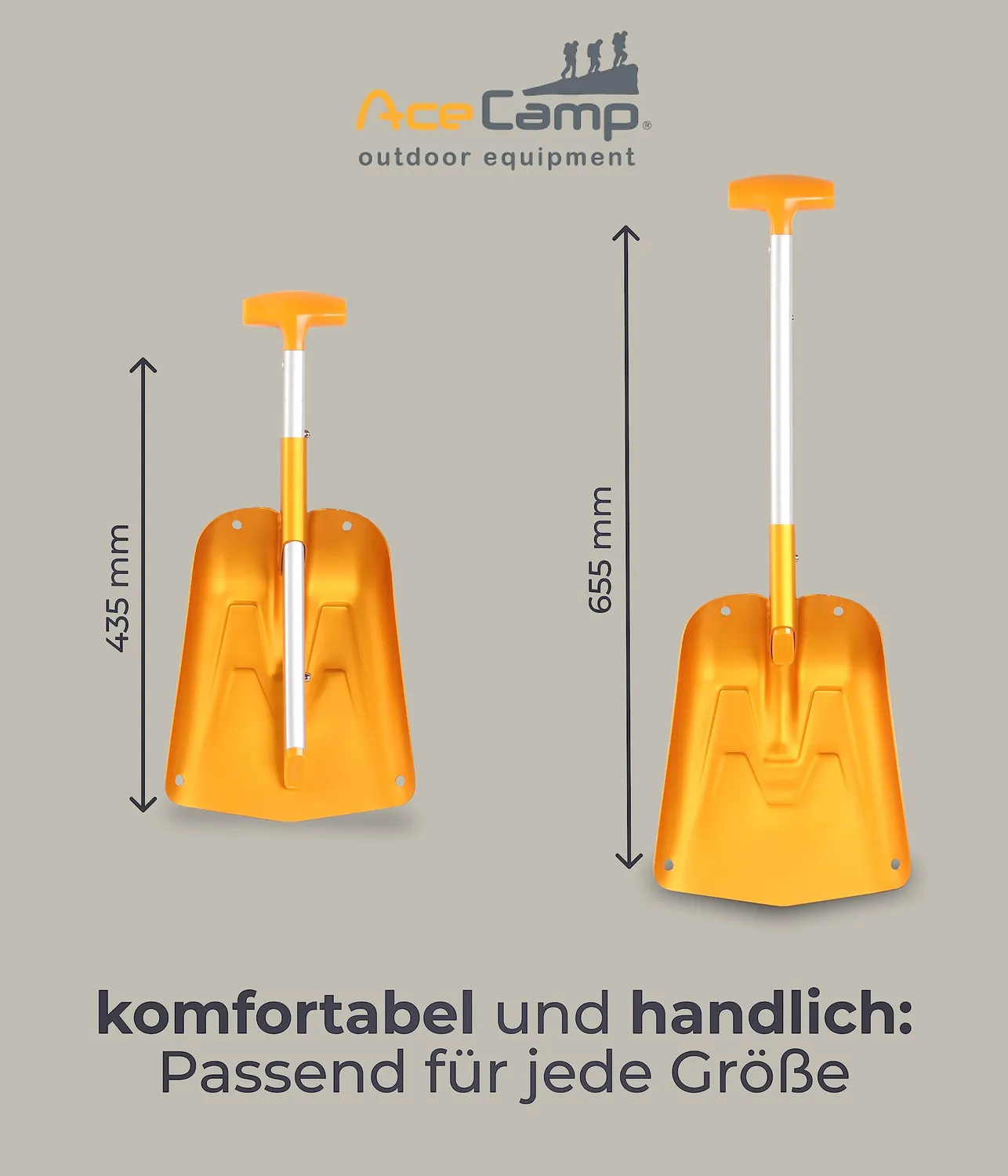 AceCamp sneeuwschep aluminium opvouwbaar 525 g