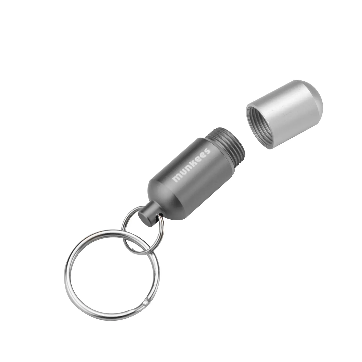 munkees waterdichte capsule S aluminium sleutelhanger