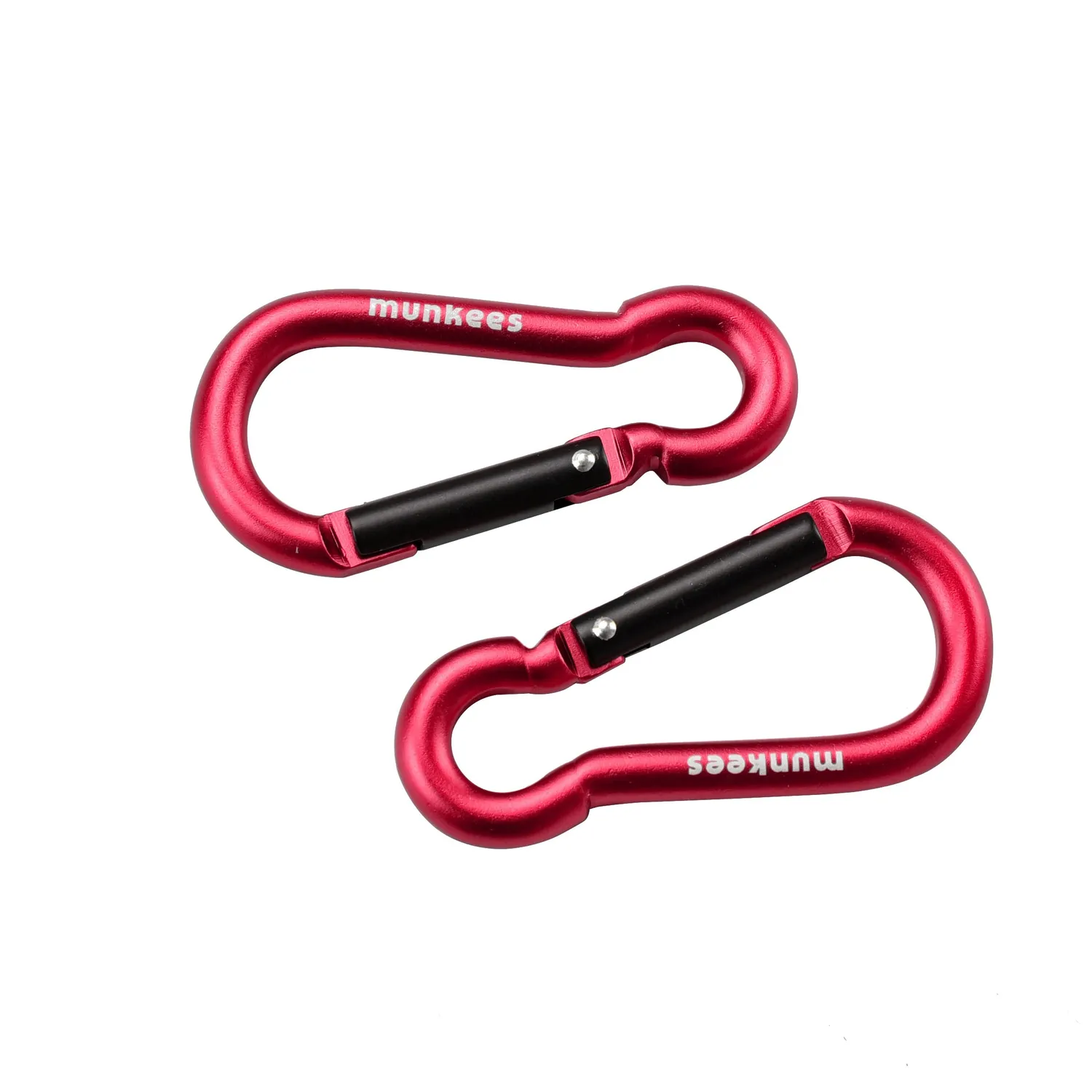Munkees Karabiner Birnenform 60 mm karabijnhaak 2 stuks aluminium