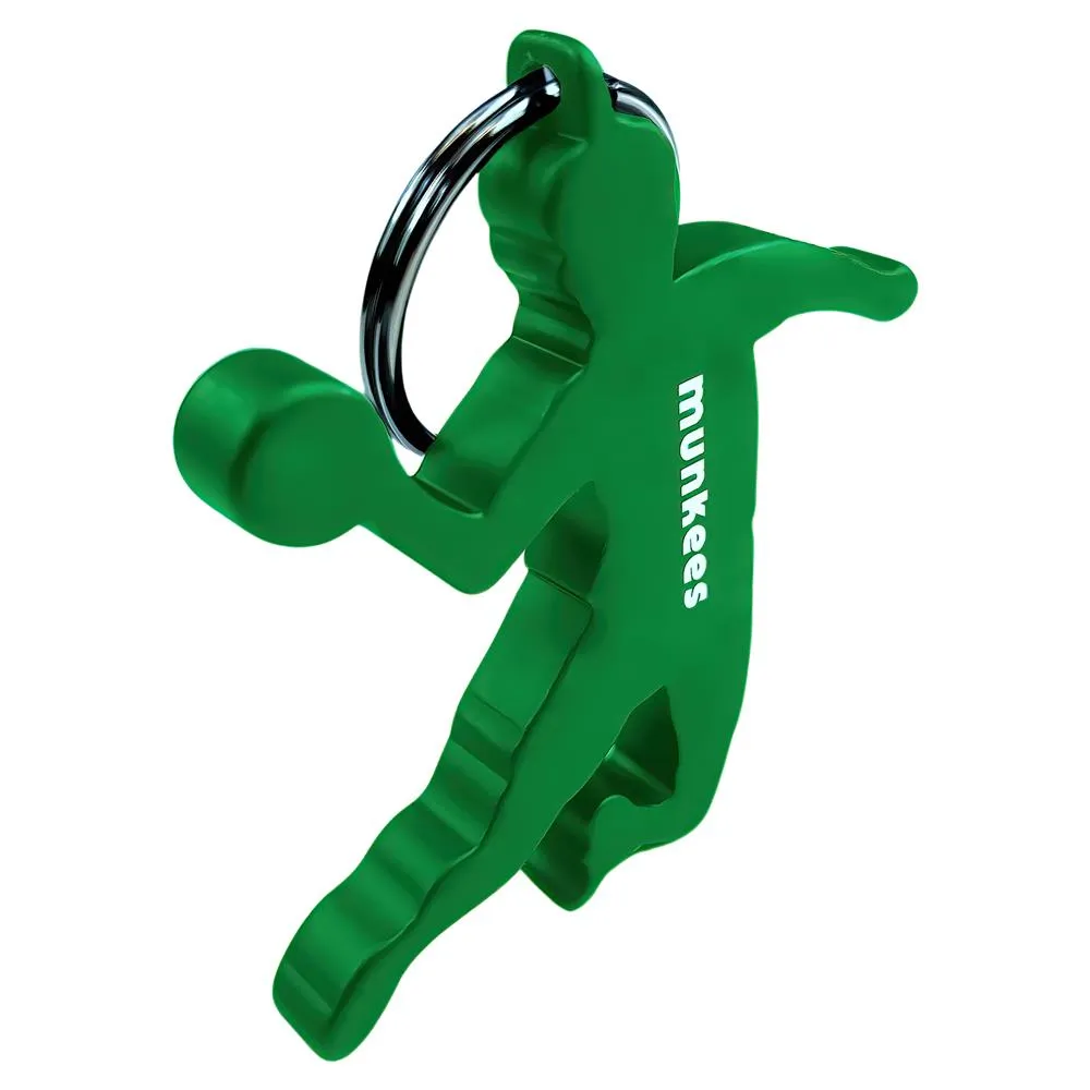 Munkees Handballer flesopener sleutelhanger 1x blauw aluminium