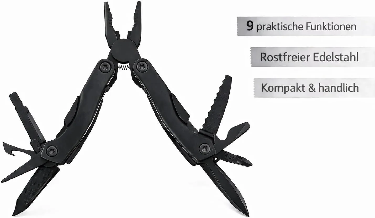 Munkees Multi Duo Blue multitool 9-in-1 met zakmes
