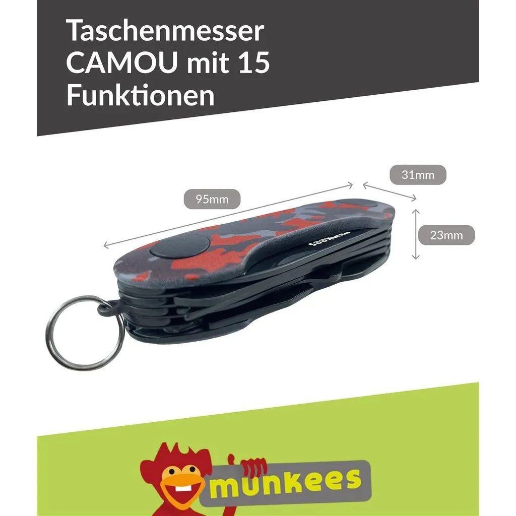 Munkees Rottarn 15-in-1 zakmes camouflage