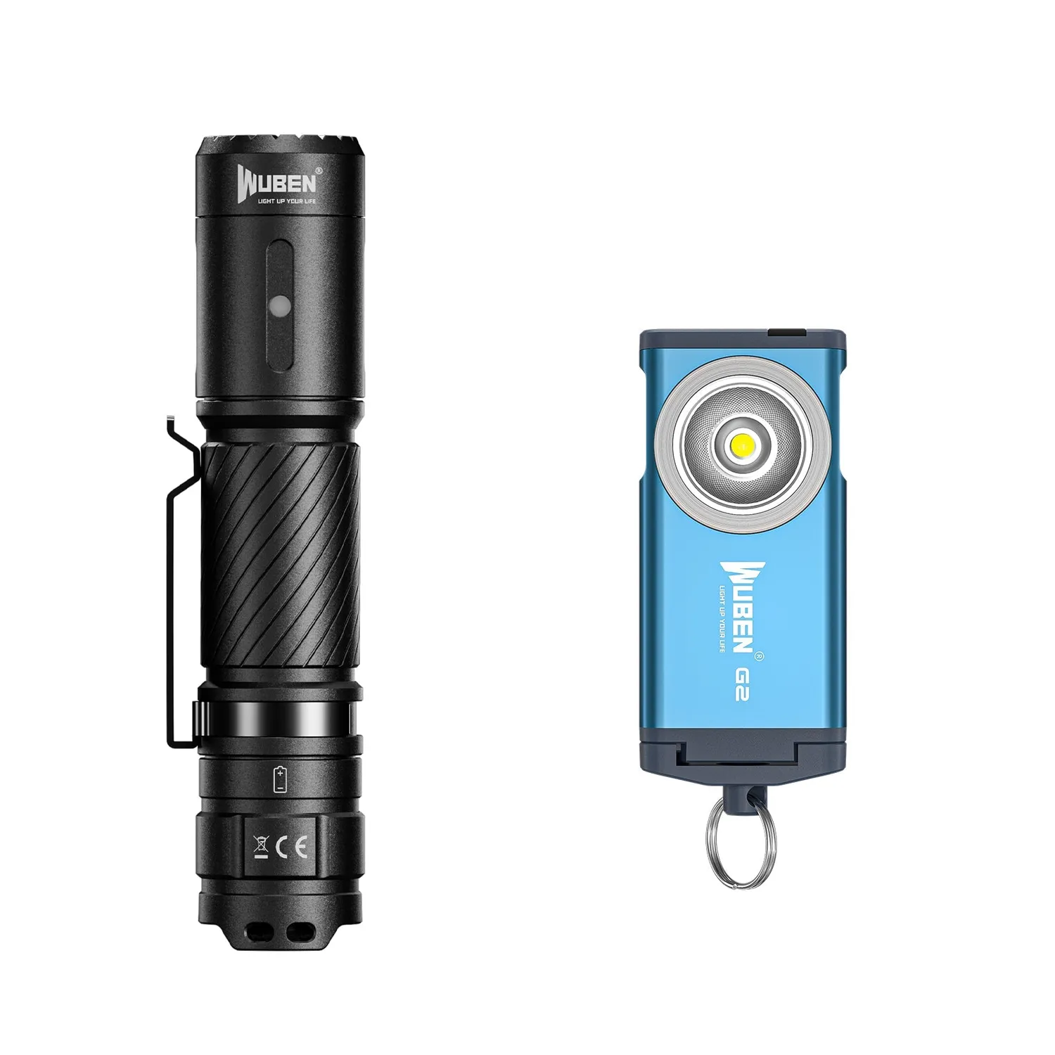 Wuben C3 Black + G2 Blue zaklampen bundel blauw
