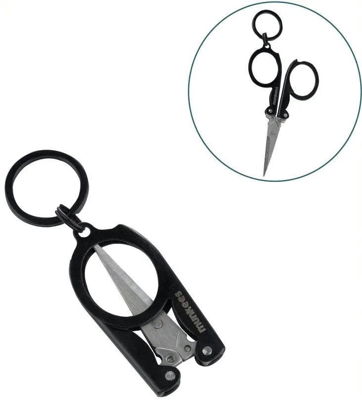 Munkees Opvouwbare Schaar sleutelhanger zwart
