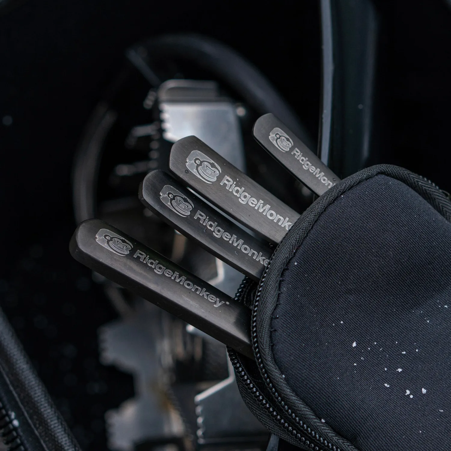 Ridgemonkey DLX Cutlery Set bestekset single krasvast