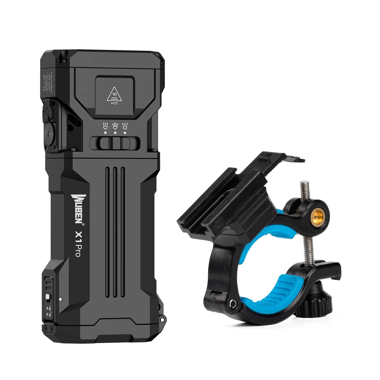 Wuben X1Pro zaklamp bundel zwart met holster mount