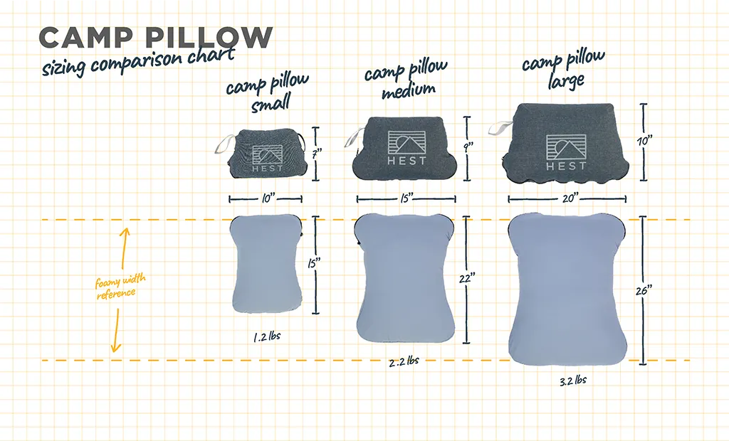 Hest Camp Pillow reiskussen small 2-pack