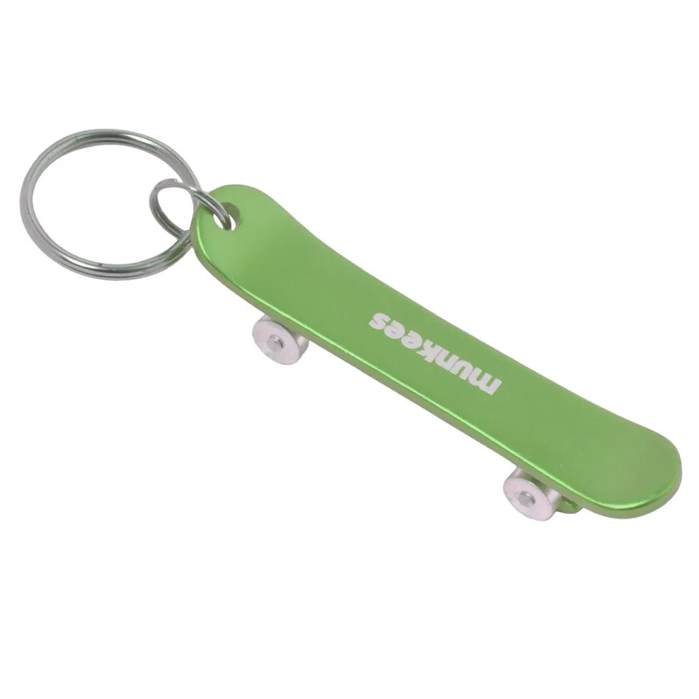 munkees Skateboard Sleutelhanger met flessenopener zwart