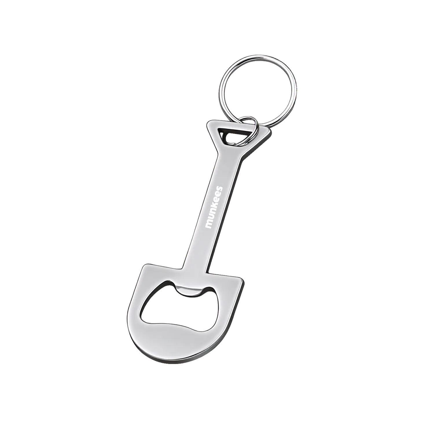 Munkees flesopener schep sleutelhanger aluminium