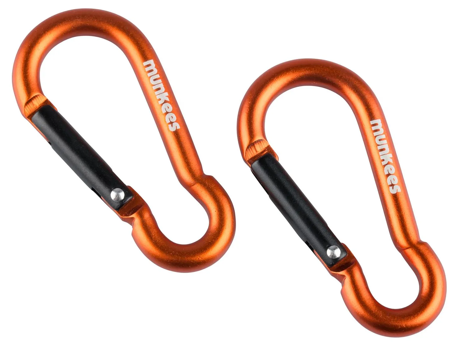 Munkees peerkarabijn 5 x 50 mm 2 stuks aluminium