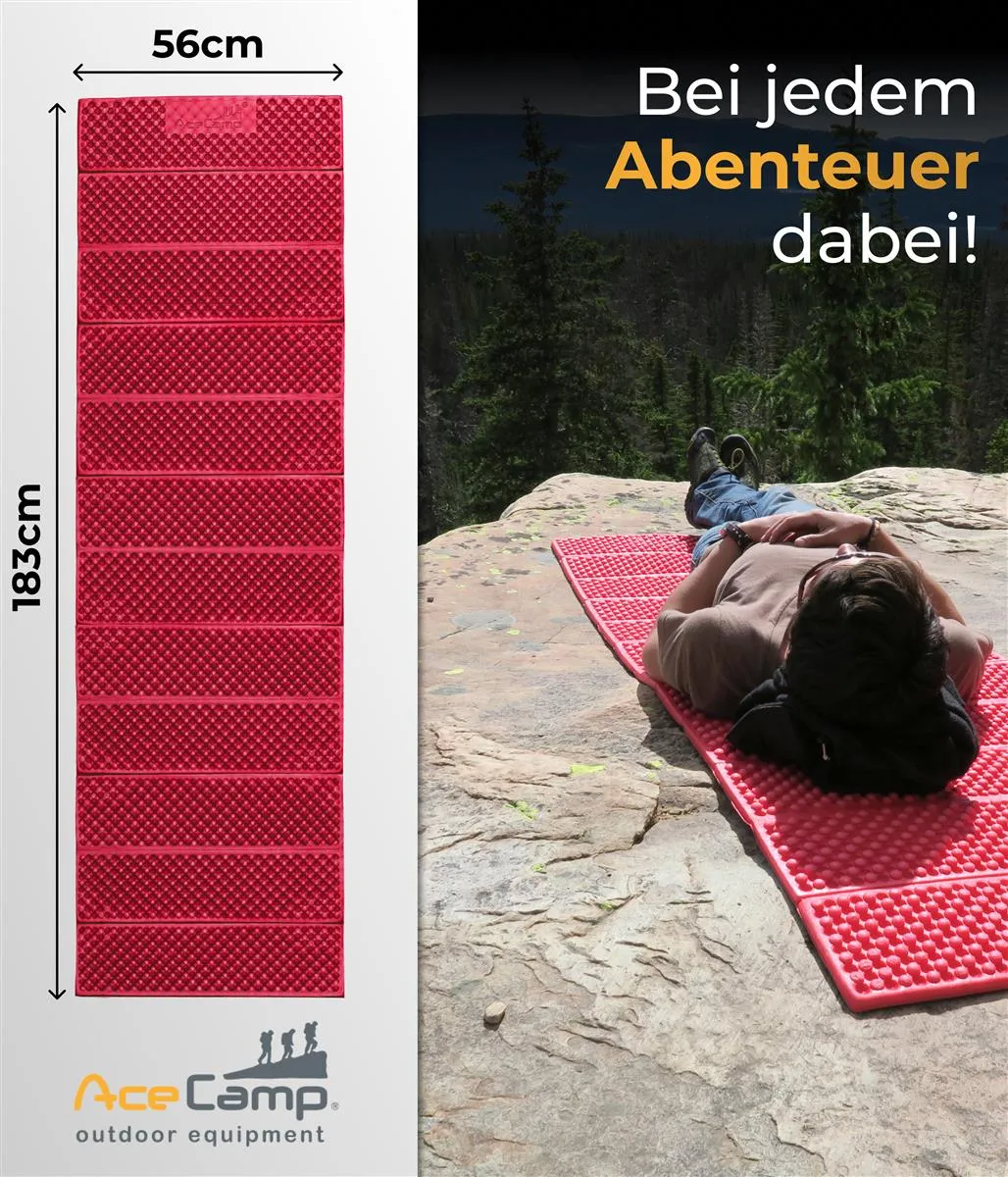 AceCamp Chill Star slaapmat 186x56 cm rood