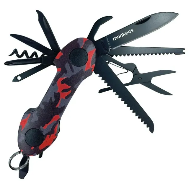 Munkees Rottarn 15-in-1 zakmes camouflage